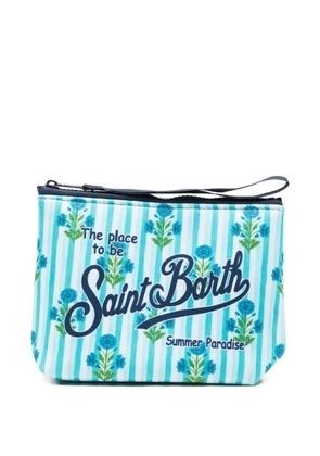 MC2 Saint Barth Aline striped floral make up bag - Blue