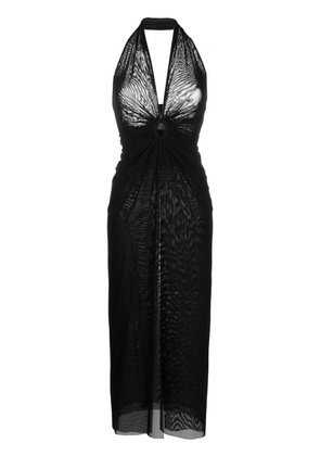 Fisico halterneck beach dress - Black
