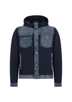 Moorer hood pocket padded jacket - Blue