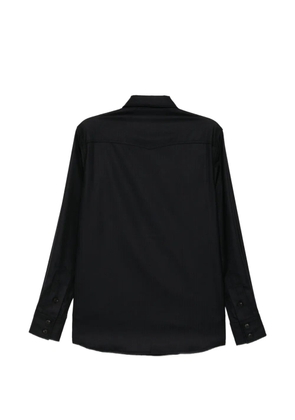 Qasimi wool zip shirt - Black