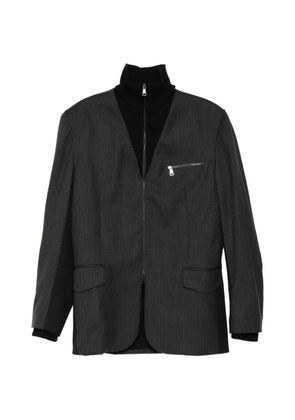 Qasimi zip pocket wool jacket - Grey