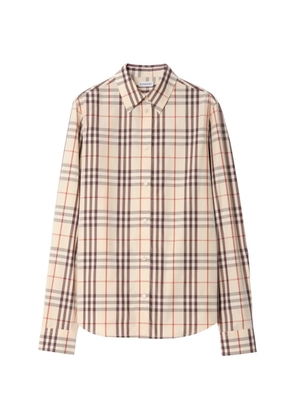 Burberry regular fit Check cotton shirt - Neutrals