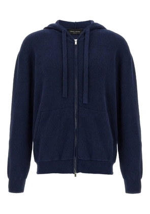Roberto Collina terry-cloth hoodie - Blue