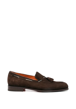 Santoni tassel-detail leather loafers - Brown