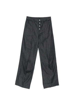 Cecilie Bahnsen flower-button jeans - Blue