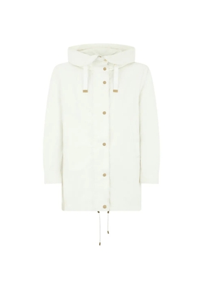 Moorer hood coat - White