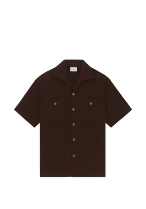 Drôle De Monsieur buttoned pocket shirt - Brown