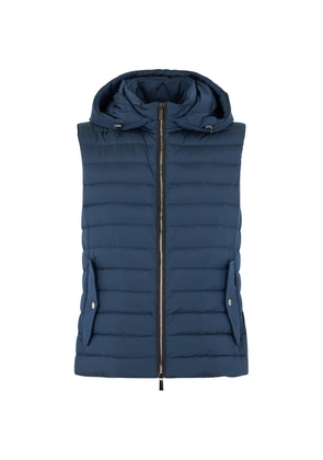 Moorer hooded striped vest - Blue