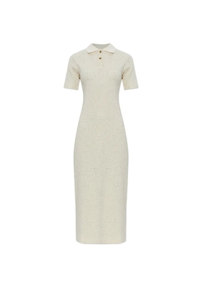 SAMSOE SAMSOE button ribbed dress - Neutrals
