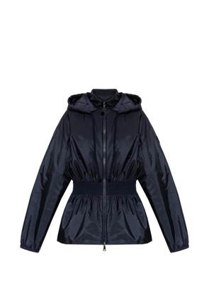 Moncler hooded smocked jacket - Blue