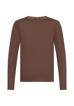 FRANZESE COLLECTION long-sleeves crew-neck T-shirt - Brown