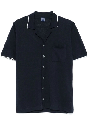 Fedeli contrasting-trim shirt - Blue