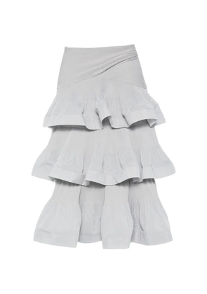 ZIMMERMANN pleated tired midi skirt - Blue