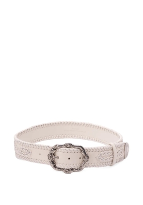 Ermanno Scervino floral-buckle belt - White