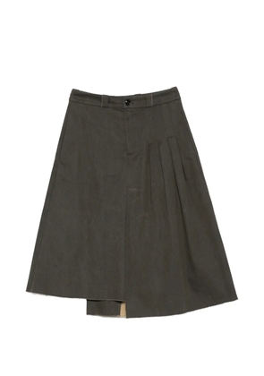 OUR LEGACY Origami asymmetric-hem midi skirt - Grey