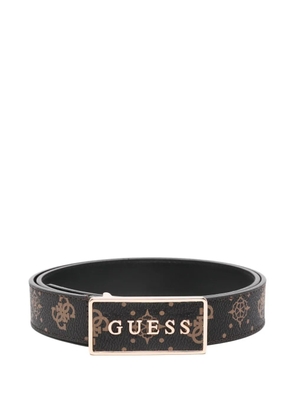 GUESS USA logo-buckle belt - Brown