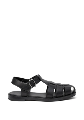 HUGO Liora buckled woven-design sandals - Black