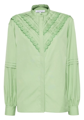 Maison Kitsuné craft embroidery blouse - Green