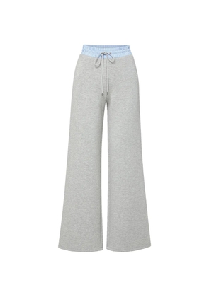 Veronica Beard Ernie drawstring flare track pants - Grey