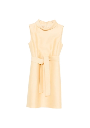 Curiel high-neck belted dress - Yellow