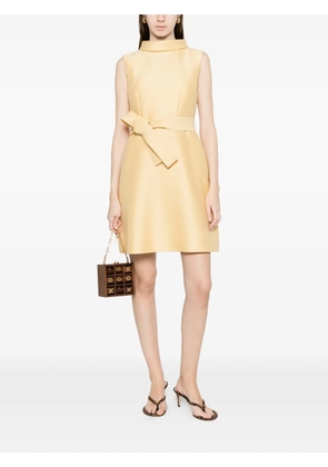 Curiel high-neck belted dress - Yellow