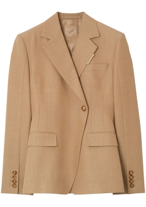 Burberry single-breasted wool blazer - Neutrals