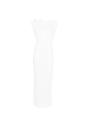 Elisabetta Franchi sleeveless cutout dress - White