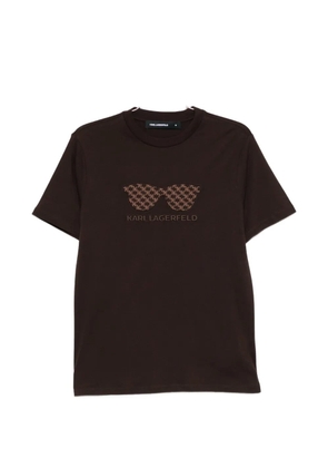 Karl Lagerfeld sunglasses graphic T-shirt - Brown