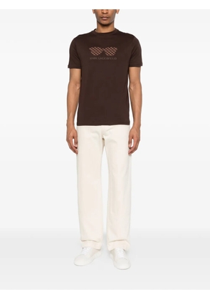 Karl Lagerfeld sunglasses graphic T-shirt - Brown