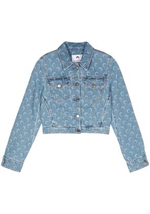Marine Serre Moon Laser denim jacket - Blue