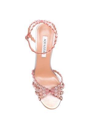 Aquazzura Tequila scalloped embellished sandals - Pink