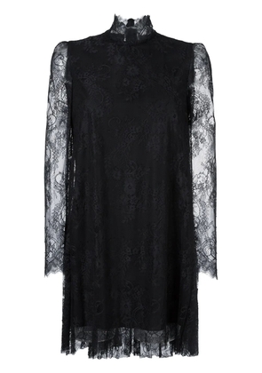 Philosophy Di Lorenzo Serafini lace overlay pleated back dress - Black