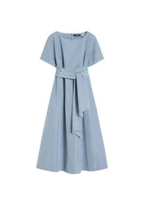 Max Mara tie-waist taffeta midi dress - Blue