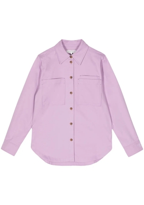 Maison Kitsuné patch-pocket cotton shirt - Purple