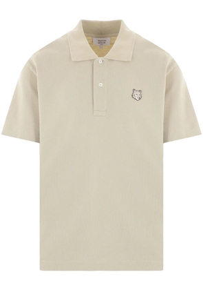Maison Kitsuné Bold Fox Head patch polo shirt - Neutrals