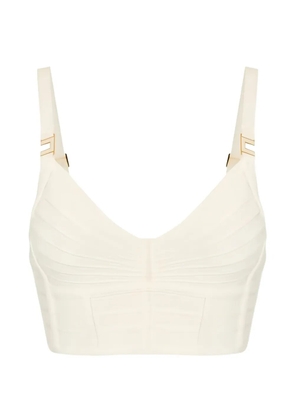 Elisabetta Franchi ribbing metal tank top - Neutrals