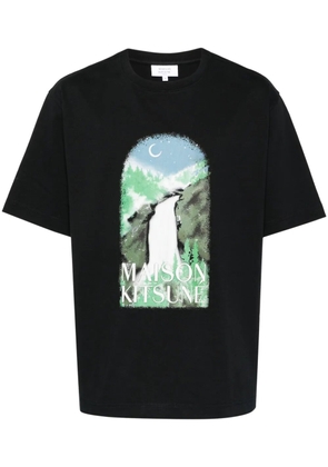 Maison Kitsuné waterfall oversize T-shirt - Black