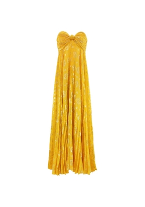 Alexis knot pleated dress - Yellow
