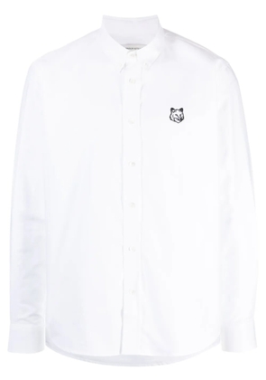 Maison Kitsuné fox head patch long-sleeve patch - White