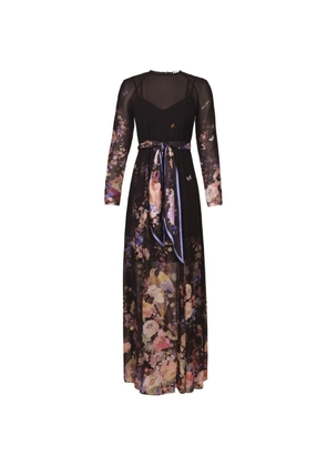 ZIMMERMANN Luna floral-pattern dress - Black