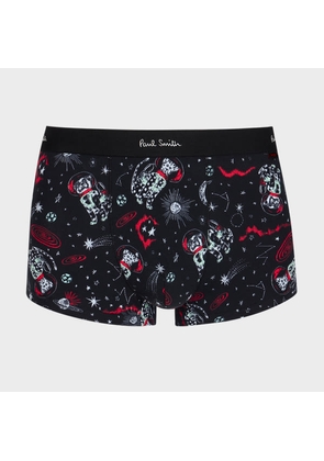 Paul Smith Cotton 'Dogs in Space' Print Boxer Briefs Black