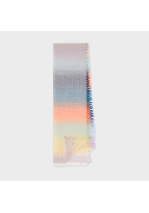 Paul Smith Watercolour Stripe Scarf Multicolour