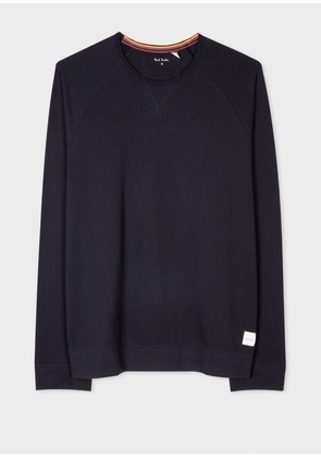 Paul Smith Navy Jersey Cotton Long-Sleeve Lounge Top Blue