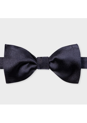 Paul Smith Navy Silk Satin Self-Tie Bow Tie Blue