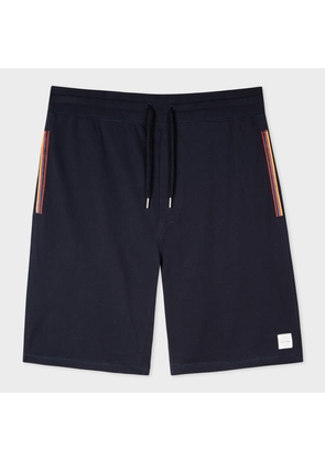 Paul Smith Men's Navy Jersey Cotton Lounge Shorts Blue