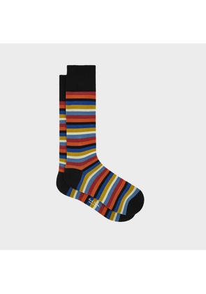 Paul Smith Black Multistripe Socks