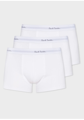 Paul Smith White Long Boxer Briefs Three Pack Multicolour