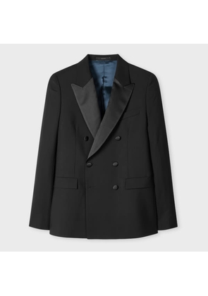 Paul Smith Black Wool-Mohair Double-Breasted Evening Blazer