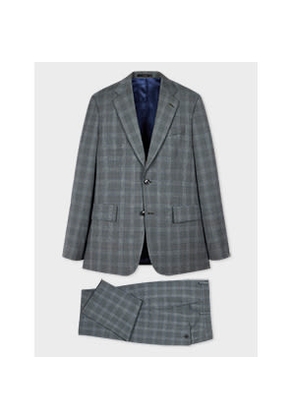Paul Smith The Brierley - Slate Grey Check Wool Suit Green
