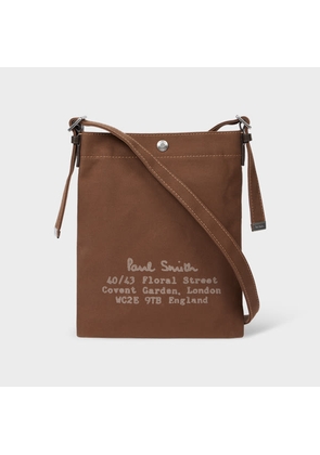 Paul Smith Khaki TekWax Cotton Musette Bag Brown
